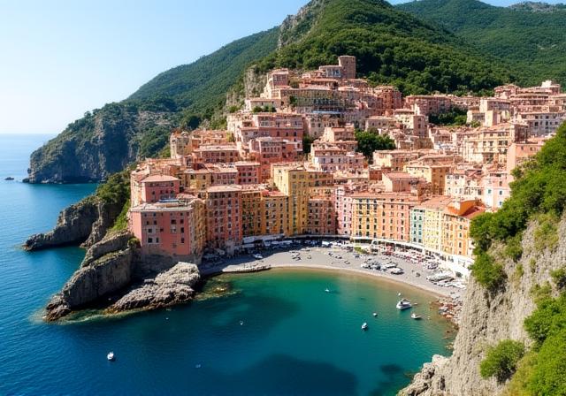 Vista panorámica del puerto de Portofino